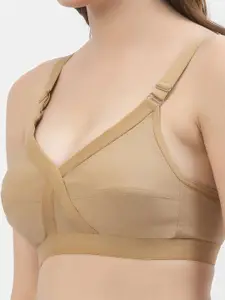 Floret Pack of 2 Non-Padded Non-Wired Full Coverage Cotton Bras with All Day Comfort