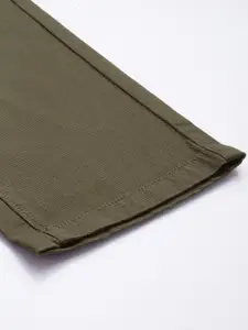 U.S. Polo Assn. Men Trim Fit Textured Corduroy Mid Rise Regular Trousers