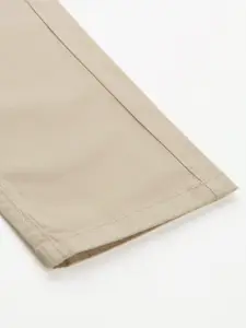 U.S. Polo Assn. Men Beige Slim Fit Regular Trousers