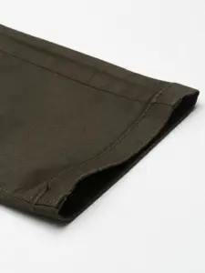 U.S. Polo Assn. U S Polo Assn Men Olive Green Slim Fit Corduroy Trousers