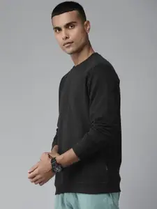 Van Heusen Men Black Sweatshirt