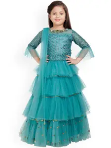 BETTY Girls Embroidered Ready to Wear Lehenga Choli and Dupatta