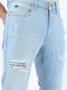 KETCH Men Blue Slim Fit Mildly Distressed Stretchable Jeans