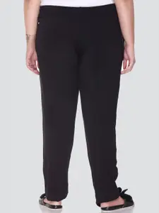 CUPID Plus Size Women Black Solid Lounge Pants