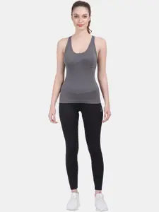 Amour Secret Women Grey Striped Lightly-Padded Camisoles