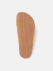 Van Heusen Woman Mustard Yellow Solid Open Toe Flats with Knot Detail