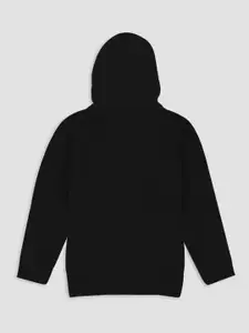 KUCHIPOO Boys Black Printed Hooded Sweatshirt Pack of 2