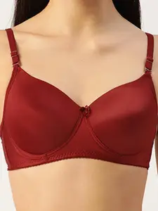 Lady Lyka Maroon & Red Bra Lightly Padded Pack of 2