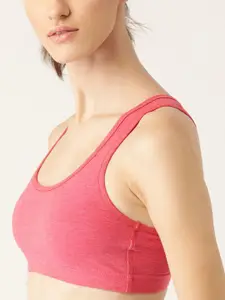 Lady Lyka Women Peach Solid Sports Bra