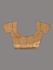 Arhi Gold-Toned & Red Woven Design Tissue Saree