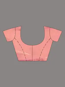 Arhi Pink Woven Design Zari Tissue Saree With Unstitched Blouse Piece