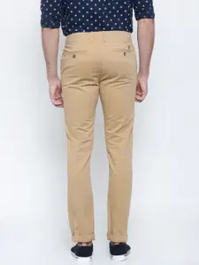 U.S. Polo Assn. Men Khaki Solid Chino Trousers