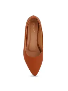 SCENTRA Tan Party Block Pumps