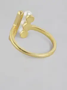 Carlton London Gold-Plated Adjustable Finger Ring