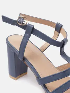 Allen Solly Blue Solid Block Heels