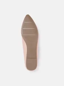 Allen Solly Women Peach-Coloured Solid Ballerinas