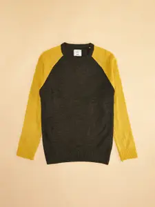 Pantaloons Junior Boys Yellow & Black Pullover