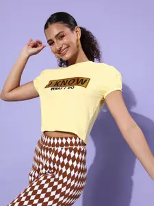 People Yellow Typography Seriously Silly Top