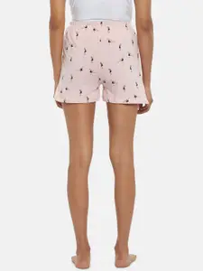 Dreamz by Pantaloons Women Pack Of 3 Pink & Blue Printed Lounge Shorts