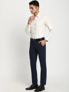 Turtle Men Off White Grid Tattersall Checked Cotton Casual Shirt