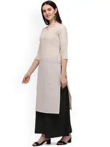 HRITIKA Women Off White Solid  Kurta