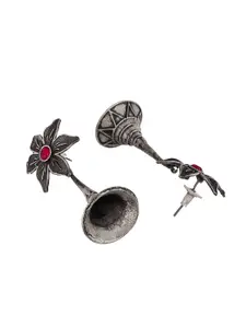 DASTOOR Silver-Toned Contemporary Drop Earrings