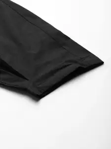 MBeautiful Women Black Solid Organic Cotton Carrot Fit Lounge Pant