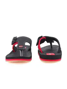 Sparx Men Black & Red Slip-On