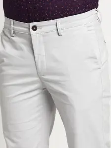 Turtle Men Off White Slim Fit Chinos Trousers