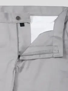 Van Heusen Men Grey Slim Fit Trousers