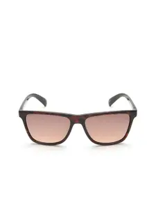 IDEE Men Orange Lens & Black Square Sunglasses with UV Protected Lens