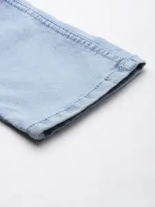 The Indian Garage Co Men Blue Slim Fit Low Distress Stretchable Jeans