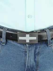 ZORO Men Black Textured Belt