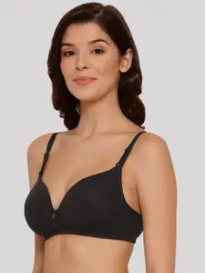 LYRA Combed Cotton Seamless Wrinkle free cups Bra with Detachable Strap
