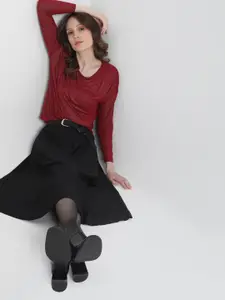 Vero Moda Women Red Solid Regular Top