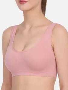 Amour Secret Women Pack Of 2 Non-Wired Non-Padded Peach-Coloured & Maroon Bra