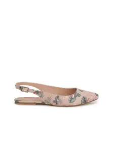 Bata Women Nude-Coloured Printed Flats