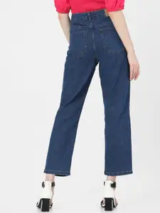 Vero Moda Women Blue Wide Leg High-Rise Stretchable Jeans
