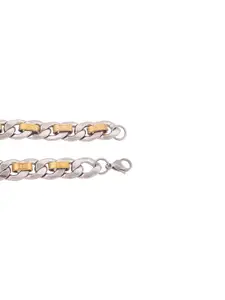 Dare by Voylla Men Silver-Toned & Gold-Toned  Link Bracelet