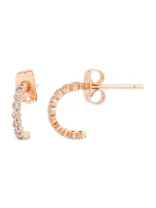 Voylla Women Rose Gold-Plated Contemporary Half Hoop Earrings