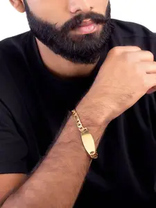 Dare by Voylla Men Gold-Toned Gold-Plated Link Bracelet