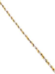 Dare by Voylla Men Gold Toned Royal Links Rope Design Bracelet