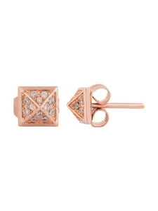 Voylla Gold-Toned Contemporary CZ Studs Earrings