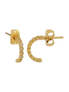 Voylla Women Gold-Plated Gold Contemporary Studs Earrings