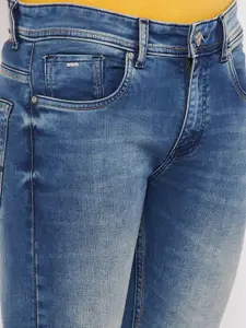 Duke Men Blue Slim Fit Heavy Fade Stretchable Jeans