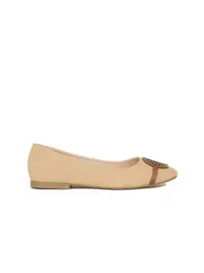 Bata Women Beige Flats