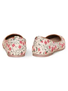 ZOUK Women Off White Printed Ballerina Flats