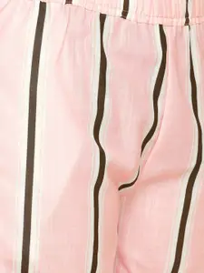 FashionRack Pack of 2 Women Brown & Pink Printed Lounge Shorts