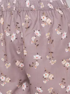 FashionRack Women Brown & Beige 2 Printed Lounge Shorts