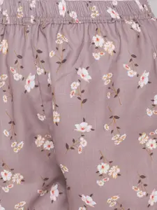 FashionRack Women Brown & Pink 2 Printed Lounge Shorts